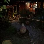 kitchen bathroom at night